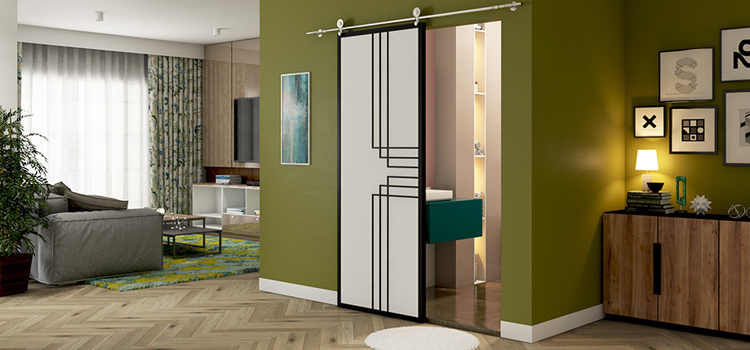 sliding bathroom door installation in Magalia